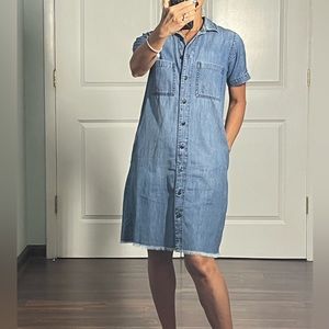Madewell chambray button down dress size XXS